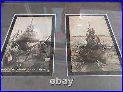 Framed Postcards, 1910 Submarines Pike and Grampus