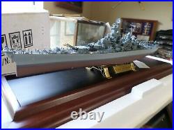 Franklin Mint Battleship U. S. S. Missouri BB-63 in Glass and Wood Display Case