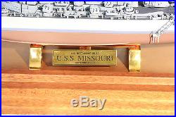 Franklin Mint U. S. Battleship BB-63 U. S. S. Missouri w Display Case 1555 Scale