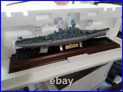 Franklin Mint U. S. Battleship U. S. S. Missouri BB-63 in Glass Display Case