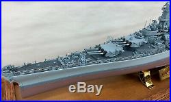 Franklin Mint U. S. S. Missouri WWII Battleship Scale Model withWood & Glass Display