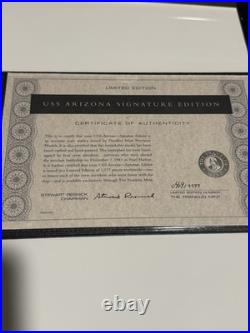 Franklin Mint USS Arizona BB-39 Signature Edition 1350 Model COA Ltd 0409/1177