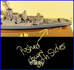 Franklin Mint USS Indianapolis WW2 Model Ship Display Navy Military Battleship