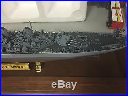 Franklin Mint USS Missouri Battleship With Display Case Mint Boxed Unopend