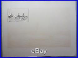 Frederick S. Cozzens 1893 Armstrong Lithograph Naval Vessels & Statue Of Liberty
