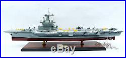 French Aircraft Carrier Charles de Gaulle Handcrafted Model Ship Scale 1/287