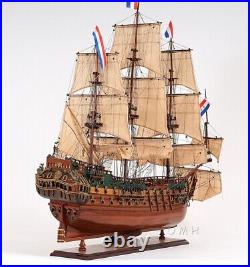 Friesland Medium Handbuilded Ship Model With Metal Lanterns & Linen Sails