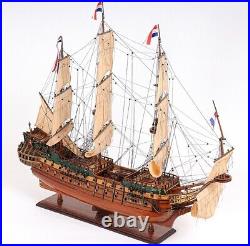 Friesland Medium Handbuilded Ship Model With Metal Lanterns & Linen Sails