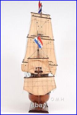 Friesland Medium Handbuilded Ship Model With Metal Lanterns & Linen Sails