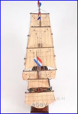 Friesland Medium Handbuilded Ship Model With Metal Lanterns & Linen Sails