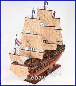 Friesland Medium Handbuilded Ship Model With Metal Lanterns & Linen Sails