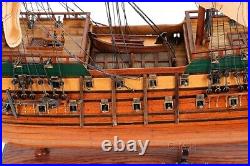 Friesland Medium Handbuilded Ship Model With Metal Lanterns & Linen Sails