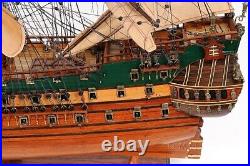 Friesland Medium Handbuilded Ship Model With Metal Lanterns & Linen Sails