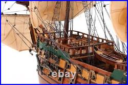 Friesland Medium Handbuilded Ship Model With Metal Lanterns & Linen Sails