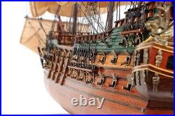 Friesland Medium Handbuilded Ship Model With Metal Lanterns & Linen Sails