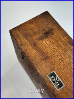 Fuji Deck Marine Binoculars Vintage Tokyo Osaka Ship Watch Scope with Wood Case
