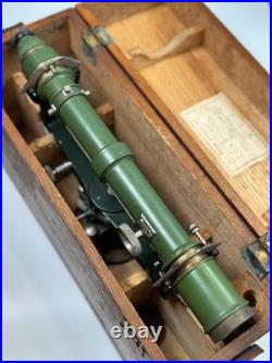 Fuji Deck Marine Binoculars Vintage Tokyo Osaka Ship Watch Scope with Wood Case