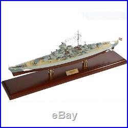 German Battleship Bismarck Desk Top Display 1/350 War Ship WWII Navy Boat Model