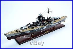 German Battleship Tirpitz Bismarck-class Wooden Ship Model 40 Scale 1250