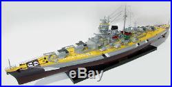 German Bismarck Battleship Model 40 Handcrafted Wooden Model