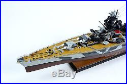 German Tirpitz Bismarck-class Battleship 40 Camaflouge Wooden Warship Model