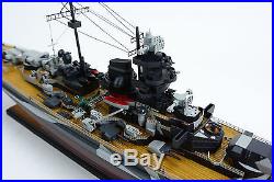 German Tirpitz Bismarck-class Battleship 40 Camaflouge Wooden Warship Model