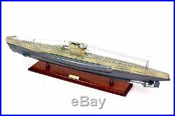 German WWII Famous U-Boat Submarine 39 Wood Model Ship Maritime Nautical Decor