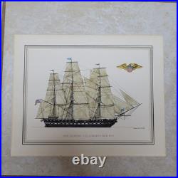 H. A. Muth Vintage Old Ironside USS Constitution 1797 Rare Lithograph Print
