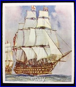 H. M. S. Victory Horatio Nelson 1905 Pin Blended Ship's Copper & 2 Tobacco Cards