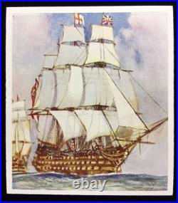 H. M. S. Victory Horatio Nelson 1905 Pin Blended Ship's Copper & 2 Tobacco Cards