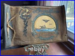 HISTORICAL 1934 USS LEXINGTON BATTLESHIP Augusta LEATHER LOG BOOK PHOTO ALBUM HISTORICAL 1934 USS LEXINGTON BATTLESHIP Augusta LEATHER LOG BOOK PHOTO ALBUM