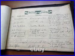 HISTORICAL 1934 USS LEXINGTON BATTLESHIP Augusta LEATHER LOG BOOK PHOTO ALBUM