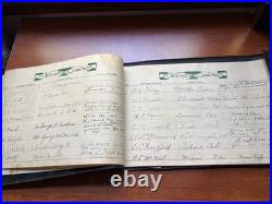 HISTORICAL 1934 USS LEXINGTON BATTLESHIP Augusta LEATHER LOG BOOK PHOTO ALBUM