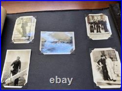 HISTORICAL 1934 USS LEXINGTON BATTLESHIP Augusta LEATHER LOG BOOK PHOTO ALBUM