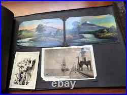 HISTORICAL 1934 USS LEXINGTON BATTLESHIP Augusta LEATHER LOG BOOK PHOTO ALBUM