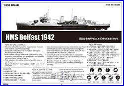 HMS BELFAST 1942 1/350 ship Trumpeter model kit 05334