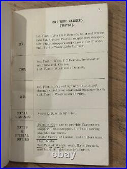 HMS Barham Sunk 1941 Original General Drill Stations Booklet Royal Navy