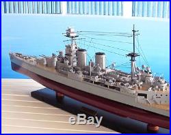 HMS HOOD Battle Ship 40 Handmade Wooden War Ship Model NEW