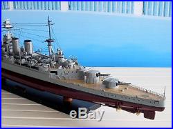 HMS HOOD Battle Ship 40 Handmade Wooden Warship Model NEW