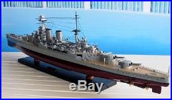 HMS HOOD Battle Ship 40 Handmade Wooden Warship Model NEW