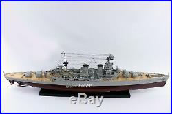 HMS Hood British Battleship Model 40 Handcrafted Wooden Model NEW