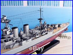 HMS Hood Handcrafted War Ship Display Model NEW
