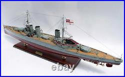 HMS Queen Mary Royal Navy Battle Cruiser Wooden Ship Model