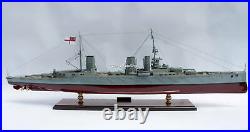 HMS Queen Mary Royal Navy Battle Cruiser Wooden Ship Model
