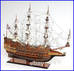 HMS Sovereign of the Seas 1637 Tall Ship Wooden Model 37 Fully Assembled New