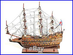 HMS Sovereign of the Seas 1637 Wooden Tall Ship Model 29 Fully Built Warship