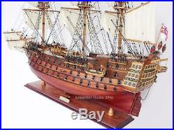 HMS Victory British Royal Navy Museum Quality Handcrafted Wooden Ship Model 30
