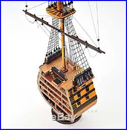 HMS Victory Cross Section Wooden Tall Ship Model 35" Lord Nelson's Flagship New
