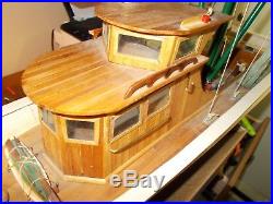 Hand Built Wood Fishing Trawler, Not A Kit, 28+, Amazing 1000+ Hour Build