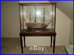 Handcrafted Model Ship San Felipe Limited 38 withDisplay Case & Table PICKUP ONLY
